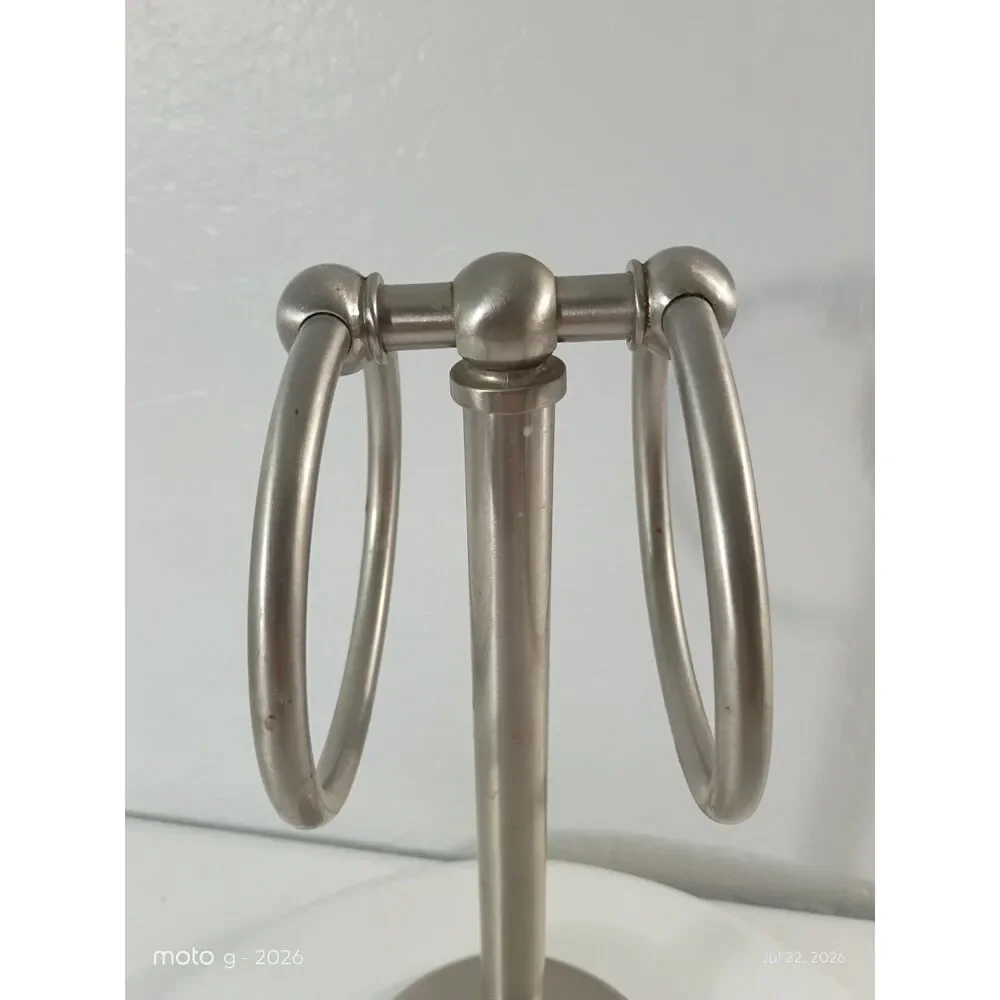 Vintage Silver Wire Tabletop Hand Towel Stand Holder
